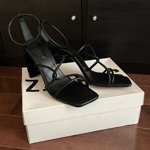 Black Schutz Strappy Heels